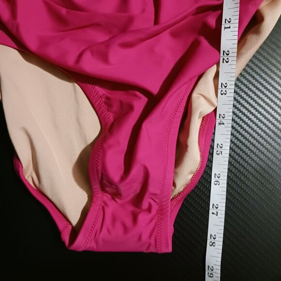 NEW J. Crew‎ Ruched V-neck One-Piece Swimsuit in Radiant Fuchsia/Bright Pink 10 - Picture 14 of 15